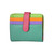 ili New York Multi Color Small Bi-Fold Leather Wallet