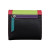 ili New York Multi Color Trifold Mini Leather Wallet
