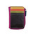 ili New York Vertical Zip Colorblock Leather Card Wallet