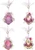 Mark Roberts Vintage Velvet Hanging Easter Eggs With White Doves Set of 4