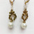 Moonstone Glass Beads and Pearls Necklace and Earrings Set