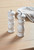 Mud Pie White Wood Bead Salt and Pepper Grinders Set