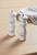 Mud Pie White Wood Bead Salt and Pepper Grinders Set