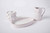 Mud Pie White Beaded Terracotta Creamer and Sugar Tray Set