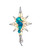 Kurt Adler Illuminated Blue Seahorse Star Of Bethlehem Christmas Tree Topper