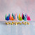 Glitterville 18 Piece French Forest Multicolor Tropical Tabletop Sisal Christmas Trees