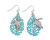 Periwinkle Turquoise Coral Reef Sea Life Charm Dangle Earrings
