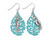 Periwinkle Turquoise Coral Reef Sea Life Charm Dangle Earrings