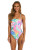 Sunshine 79 Fantasy Vacation Bandeau Twisted Back Straps One Piece Swimsuit