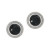4Ocean Florida Osborne Reef Black Tire Rubber Silver Stud Earrings