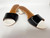 Carrano Corina Black and White Patent Leather Slide Low Heel Dress Sandals