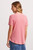 Tribal Waffle Weave Pink V-Neck Tee Top