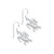 NAU-T Girl Sea Turtle Silver Dangle French Wire Earrings