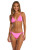 Sunshine 79 Gypset String Tie-Side Hipster Swim Bottom Solid Electric Pink