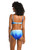 La Blanca Ocean Oasis Sapphire Blue Wrap Front Swim Top