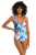 La Blanca Coastal Palms Multi-Strap Criss-Cross Back One Piece Swimsuit