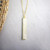 Jilzarah Ivory Palm Reversible Vertical Bar Gold Necklace
