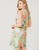 Spartina 449 Queenie Sea Foam Tropical Floral Serena Half-Zip Dress