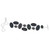 Jilzarah Midnight Palm Black Cobblestone Beads Silver Link Bracelet