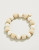 Spartina 449 Summer House Straw and Carved Bone Stretch Bracelet