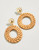 Spartina 449 Sunshine Natural Wicker Hoop Earrings