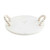 Mud Pie White Marble Board With Bead Handles