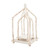 Mud Pie White-Beaded Wood Open Air Display Lantern Set