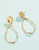 Spartina 449 Sea Coral Gold Hoop Beach Earrings  