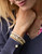 Spartina 449 Tila Gold Sparkle and Clear Stretch Bracelet