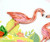 Tropical Pink Flamingos Quilled Blank Greeting Card