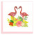 Tropical Pink Flamingos Quilled Blank Greeting Card