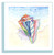 Rainbow Conch Sea Shell Quilled Blank Greeting Card