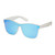 Blue Gem Mirror Wrap Sunglasses