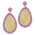 What's Hot Natural Rattan Color Edge Teardrop Earrings