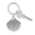 Brighton Silver Scallop Shell Key Ring Purse FOB