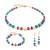 Coeur De Lion Precious Statement Bright Multicolor GeoCUBE® Crystal Necklace