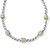 Brighton Meridian Silver-Gold Two Tone Crystal Barrel Bead Necklace