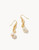 Spartina 449 Cowrie Linear Pearl & Gold Shell Earrings
