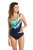 La Blanca Indigo Monarch Of The Seas Tankini Langerie Strap Swim Top
