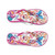 Brighton Geisha Butterflies & Cherry Blossoms Hot Pink Platform Flip Flops
