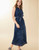 Spartina 449 Hamilton Palm Emoirdery Denim Blue Emeline Long Dress