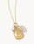 Spartina 449 Gold Oyster Shell Pearl Charm Necklace