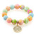 Jilzarah Palm Beach Colors Chunky Beads Blossom Charm Stretch Bracelet