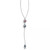 Brighton Halo Horizon Y Reversible Crystal Tassel Silver Long Necklace