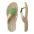 Oka-B Alani Green Monstera Palm Leaf Flip Flop