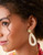 Spartina 449 Poolside Wicker Sea Foam/White Dangle Hoop Earrings