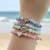 Dune Jewelry Beach Sand Wave Aquamarine Beaded Bracelet