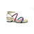 exe Katy Gold/Multi-Color Metallic Strappy Low Heel Sand