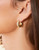 Spartina 449 Crystal Stars Chubby Small Gold Hoop Earrings