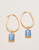 Spartina 449 Chateau Optic Blue Convertible Gold Hoop Earrings
